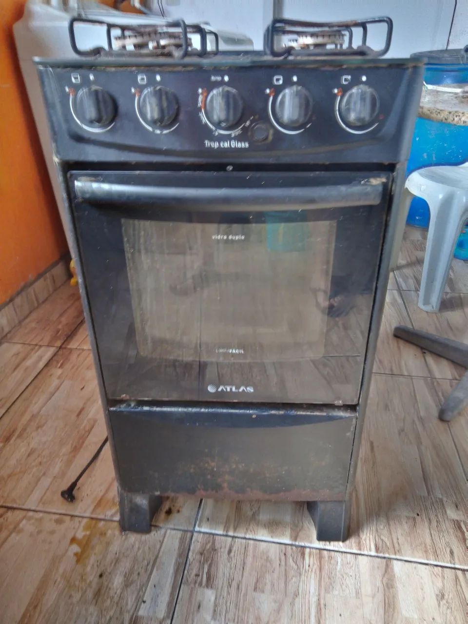 FOGÃO ATLAS DE VIDRO(ENTREGO GRÁTIS)