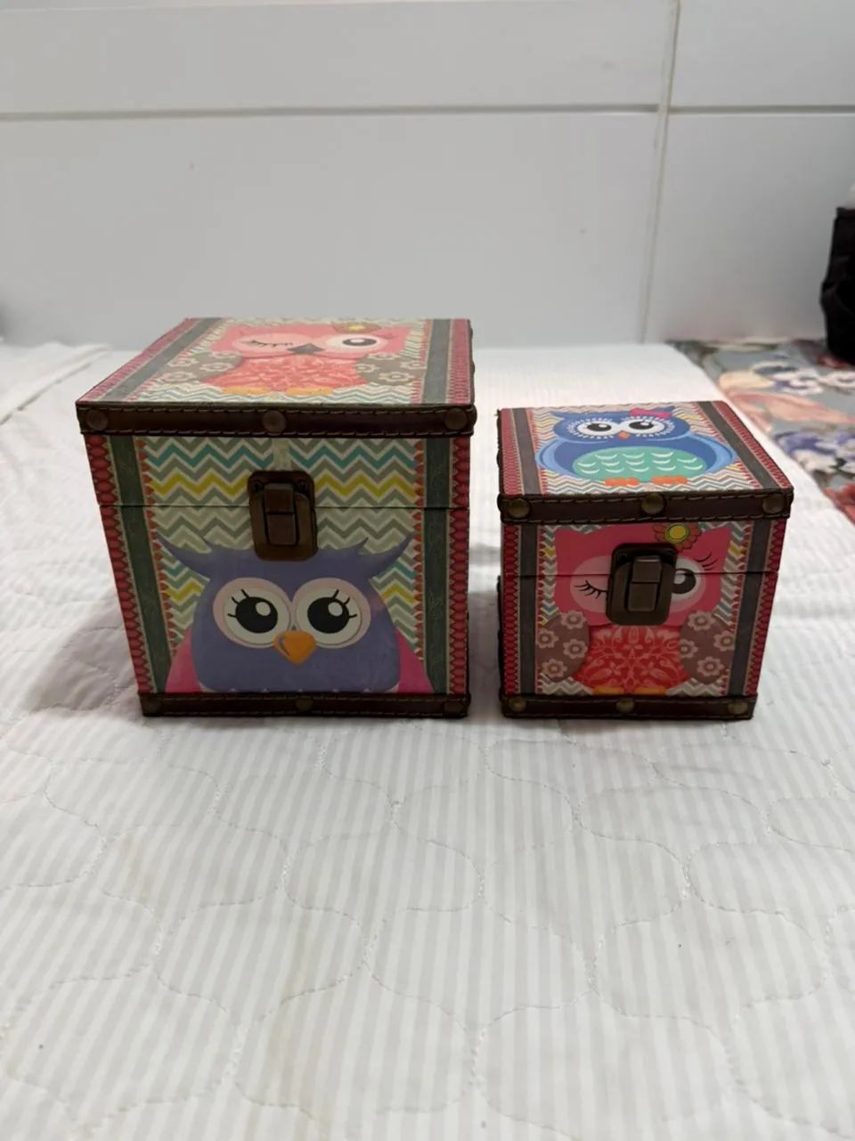 Caixa de coruja estilo boneca russa  - Foto 3