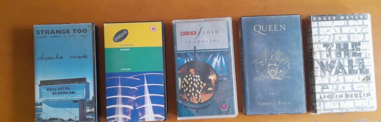 Fitas de vídeo vhs de Rock