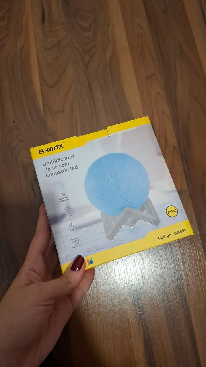 Umidificador de ar com Lâmpada LED