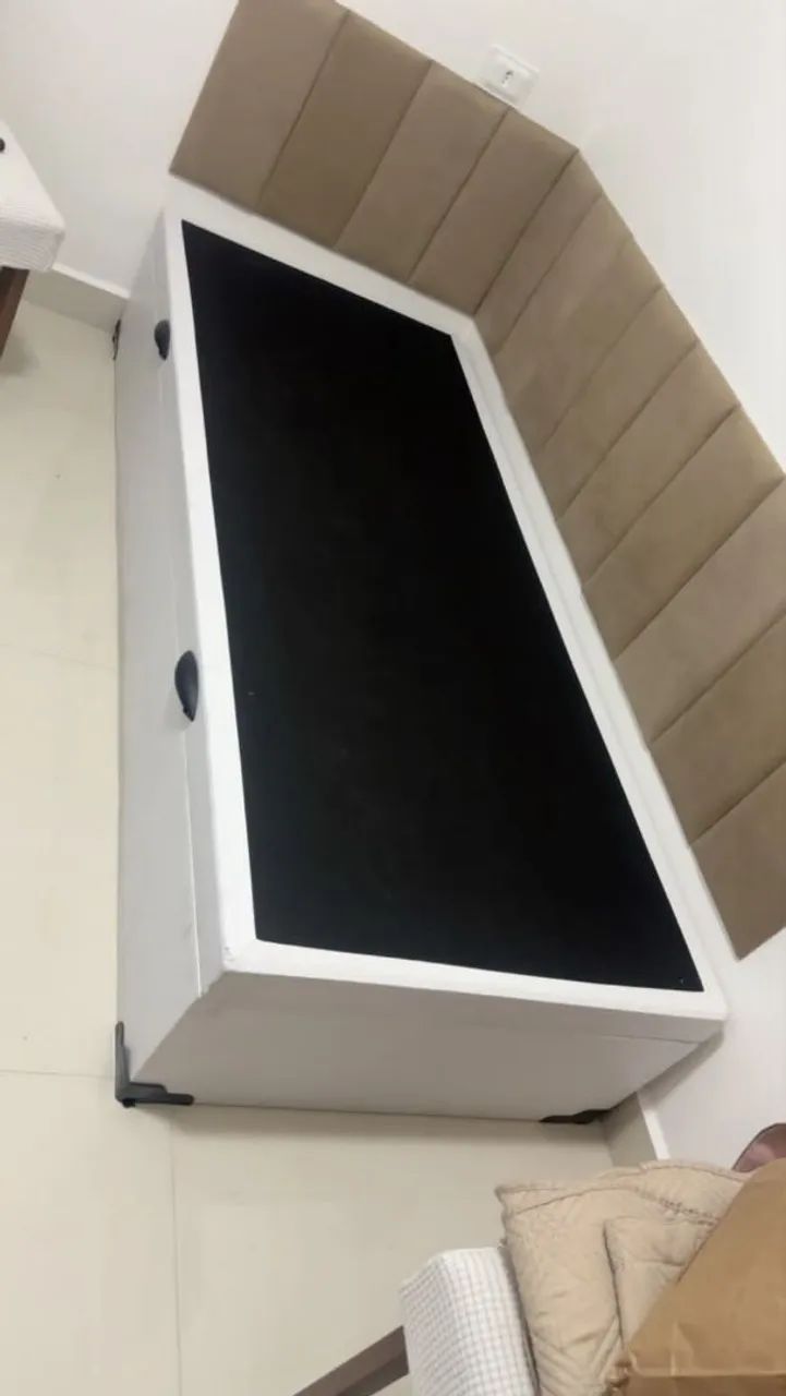 Cama box de solteiro com baú e colchão  - Foto 3