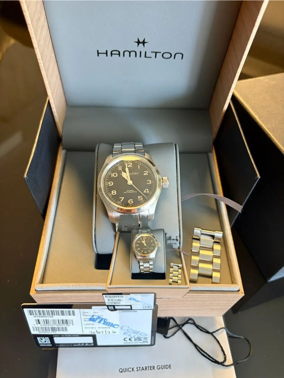 Hamilton Khaki Field Murph 38 mm - Automático - H-10 - Pulseira de Aço + Couro - FULL SET - Foto 4