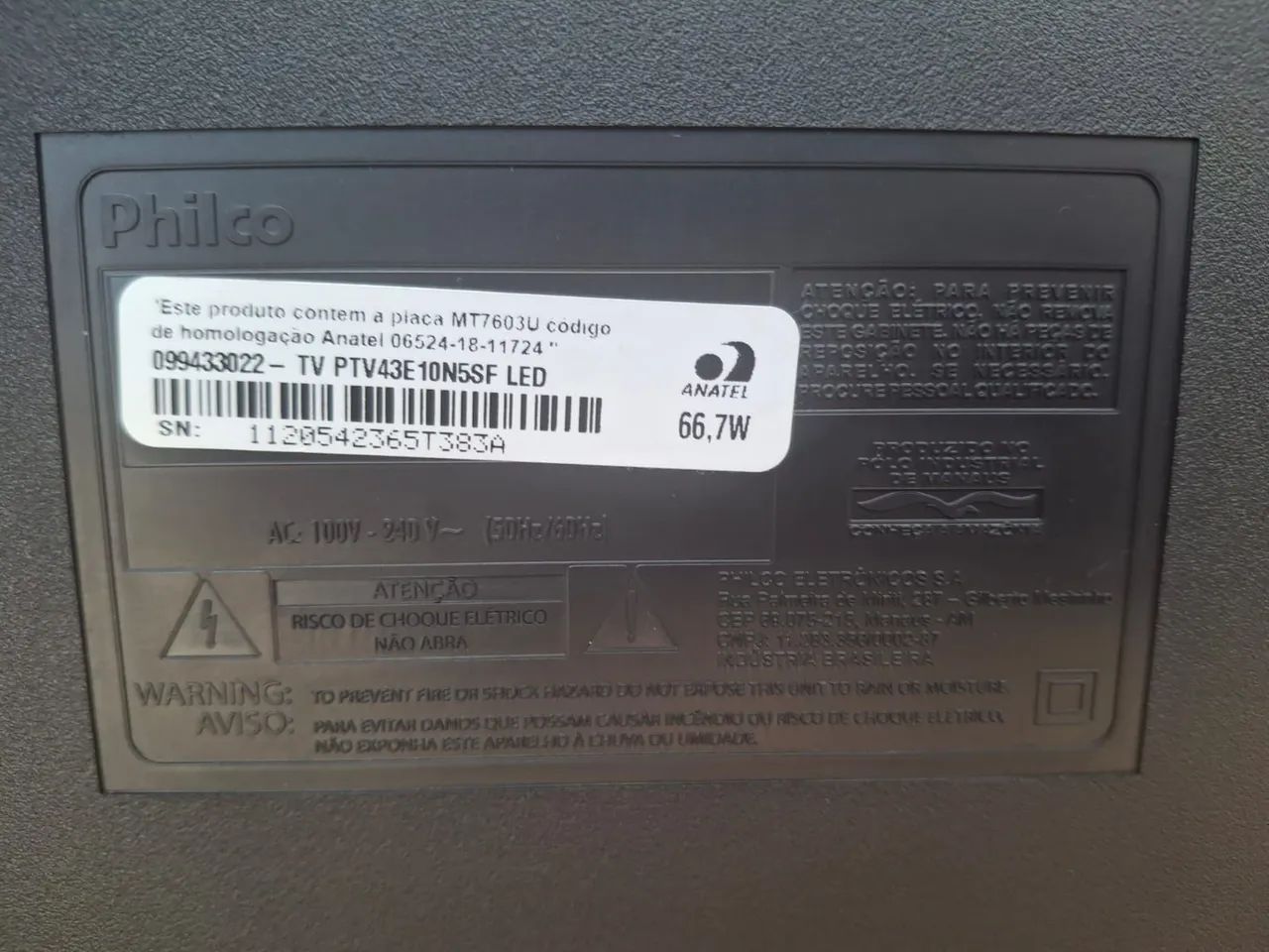 Tv 43 polegadas Philco tela trincada - Foto 4