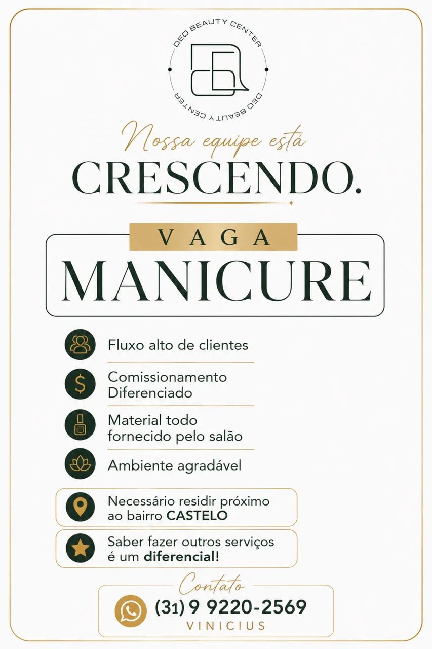 VAGA DE MANICURE 