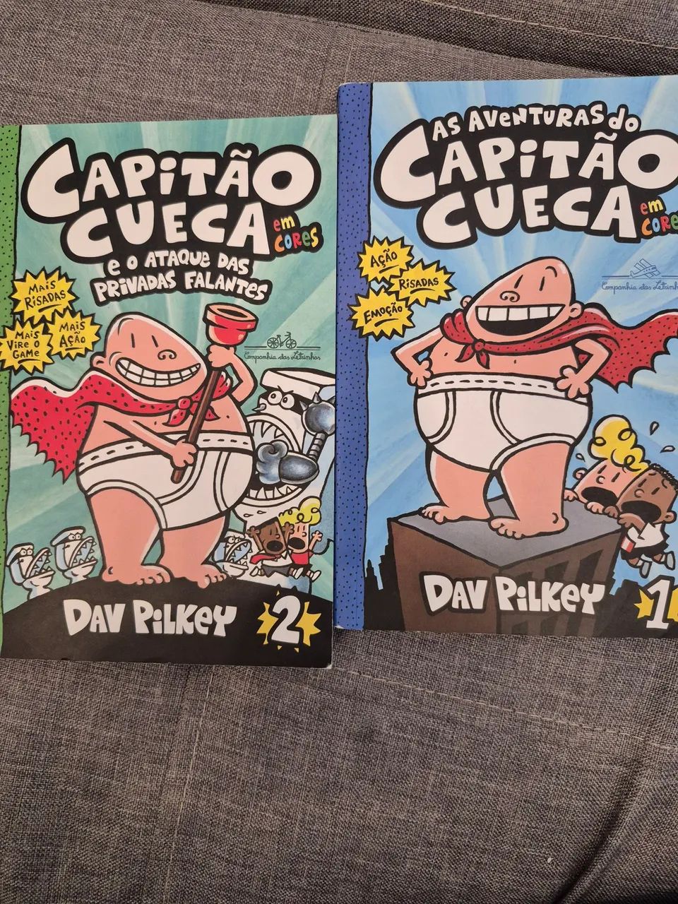 Livro capitão cueca 1 e 2 cada 20 reais