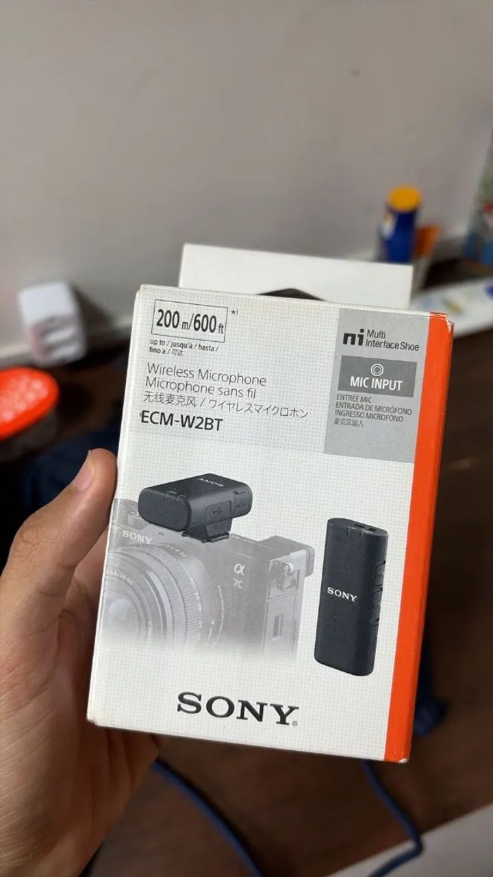 Microfone sem fio Sony lapela ECMW2BT - direto pela por Mi da camera sony