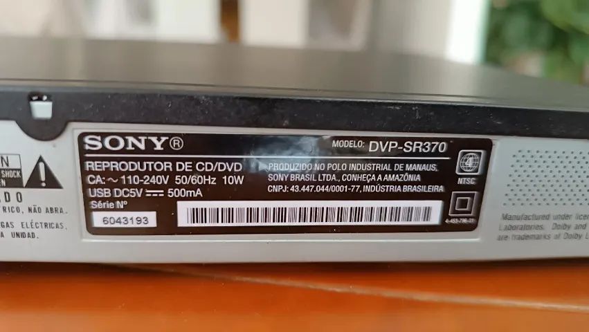 Reprodutor de DVD Sony  DVP-SR370 - Foto 4