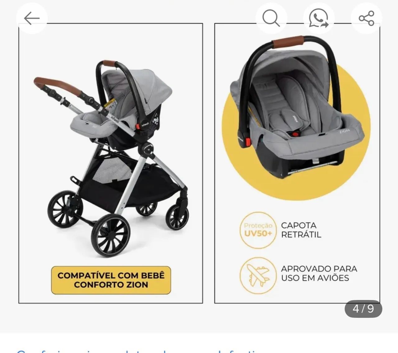 Carrinho de bebê 3 em 1 - Foto 5