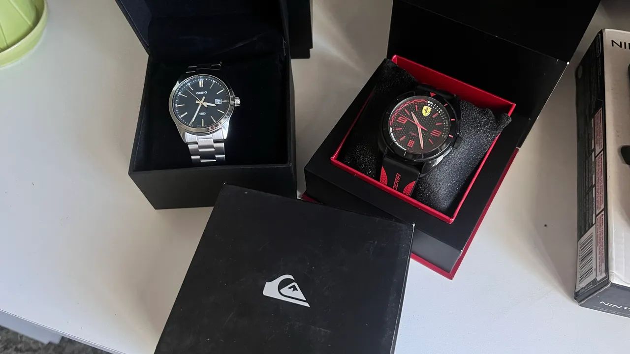 Relógios 100% Originais Ferrari, Casio, QuickSilver 