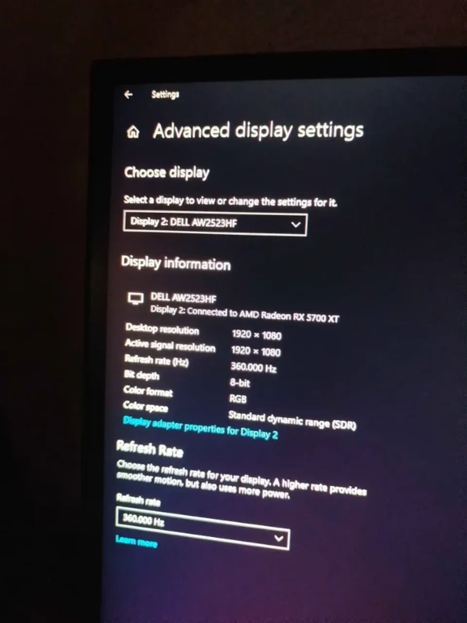 monitor dell alienware 25 360hz