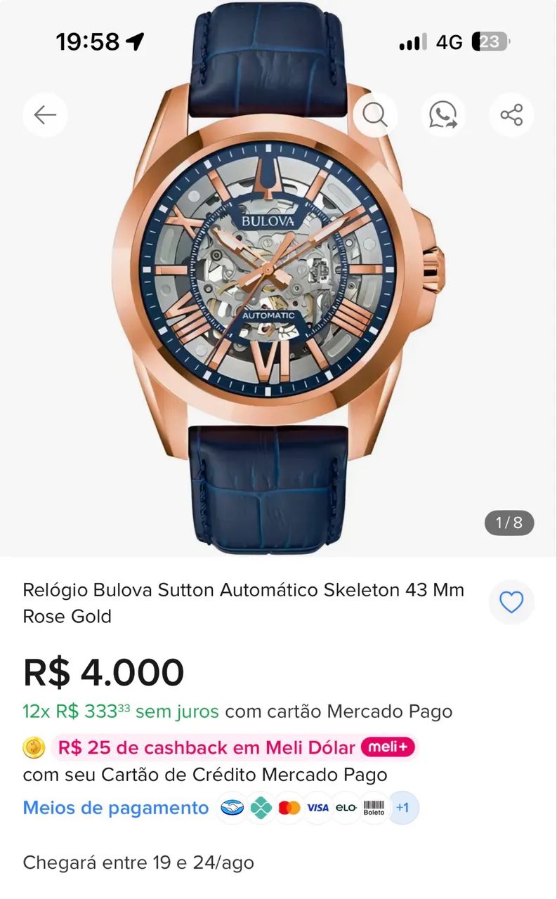 Relógio Bulova Sutton Automático skeleton 43Mm - Foto 2