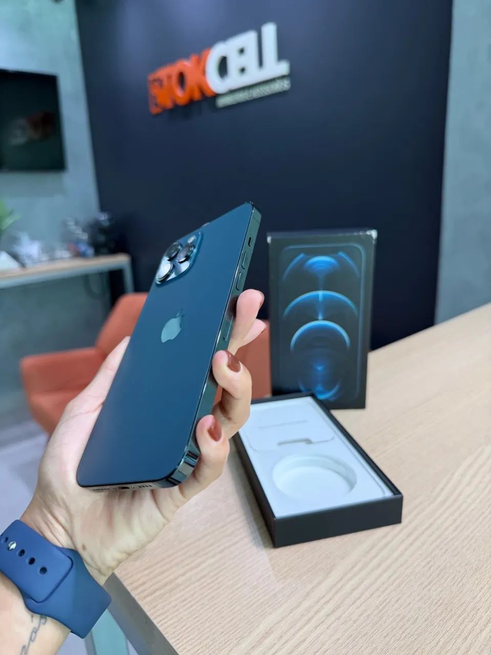 IPhone 12 Pro Max 128GB Azul Seminovo (Garantia de Loja) Loja