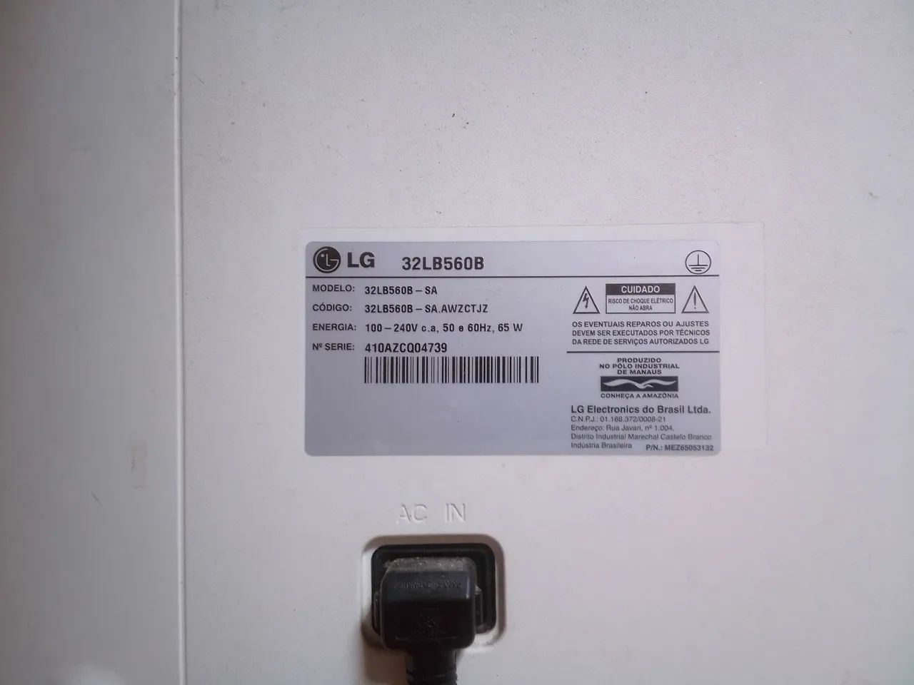 Tv LG 32 polegadas para retirada de peças! Tela quebrada! - Foto 2