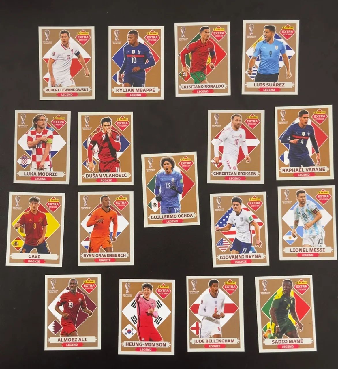 Kit figurinha bronze copa 2022