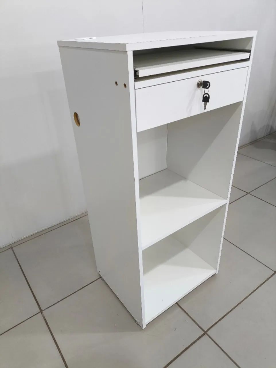 Balcão caixa atendimento recepção com gaveta com chave - Foto 5