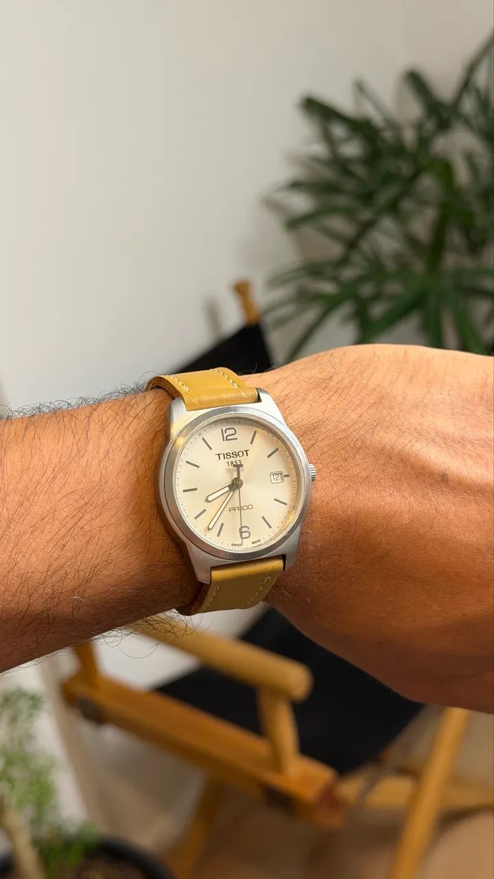 Tissot pr100 fundo champanhe 