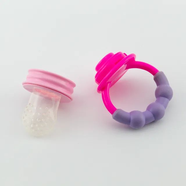 Chupeta Alimentadora Lolly Silicone Rosa - Foto 5
