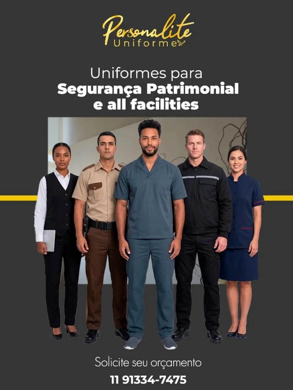 Deixem sua equipe muito bem vestida representando suaempresa com a Personalite Uniformes !