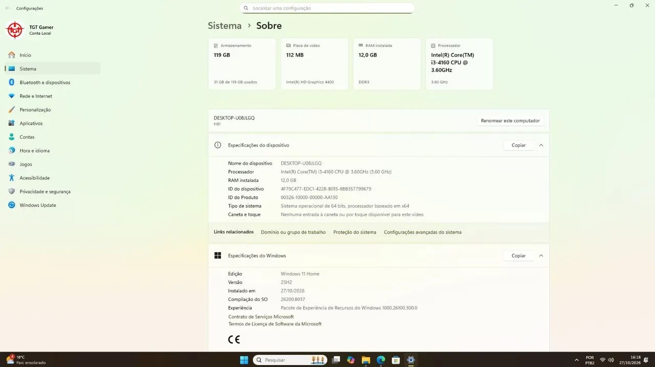 Computador completo Windows 11 Home - Foto 4