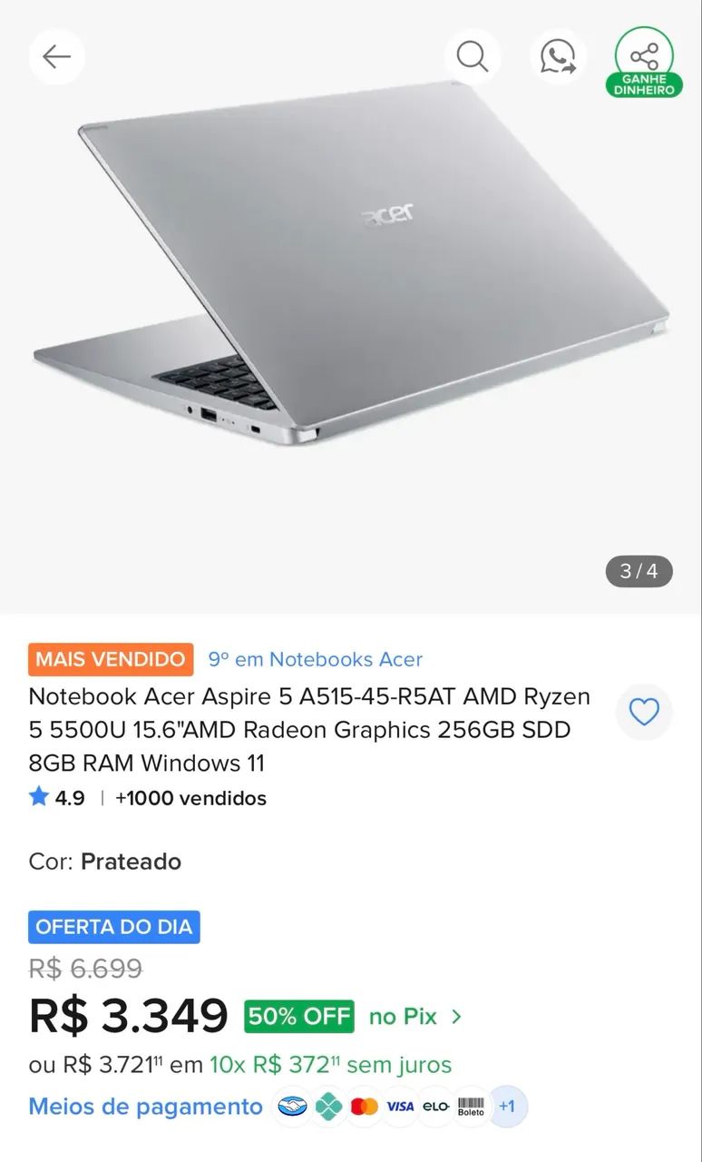 Notebook Acer - Foto 3