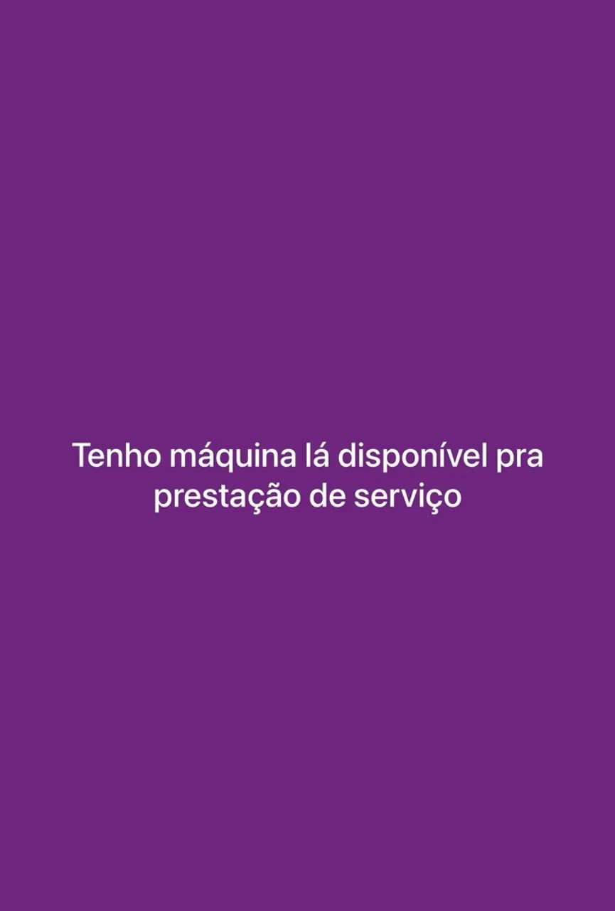 Prestação de serviços com máquinas 