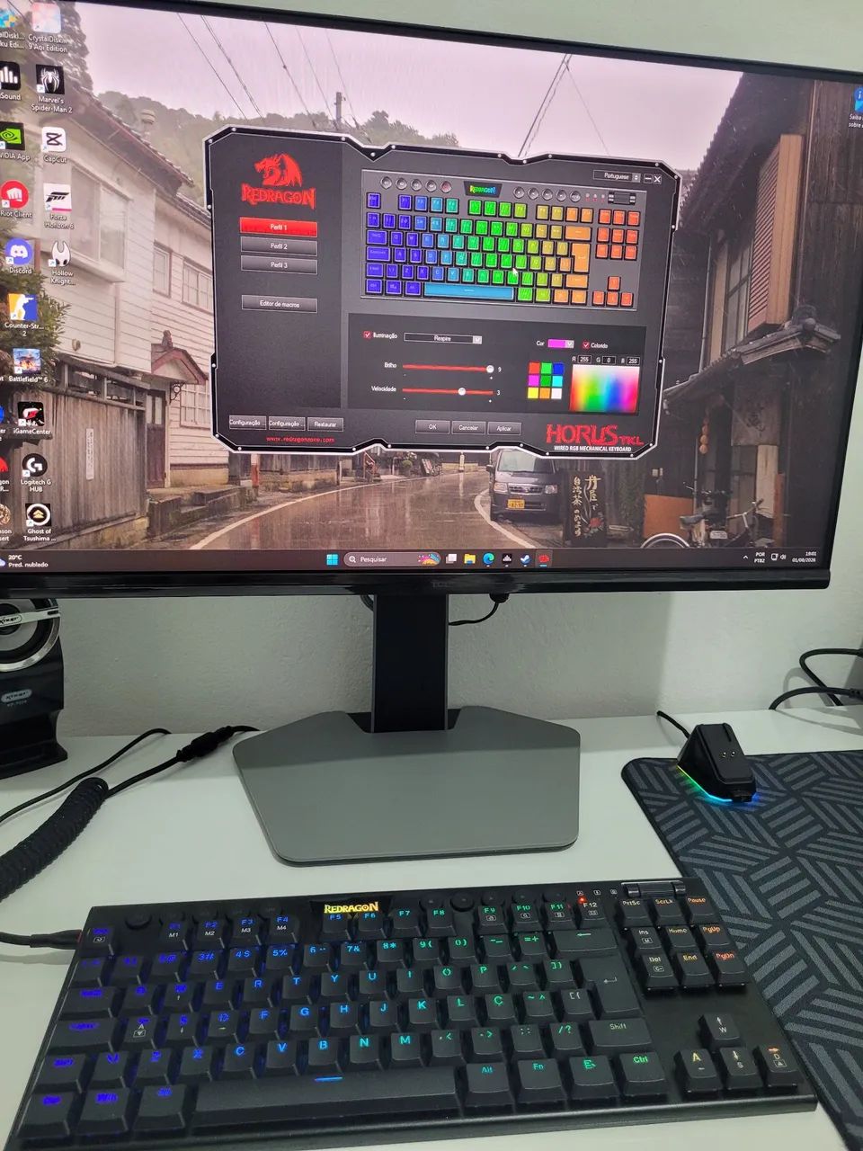 Só hoje!! Teclado Low Profile TKL Redragon Horus - Foto 4