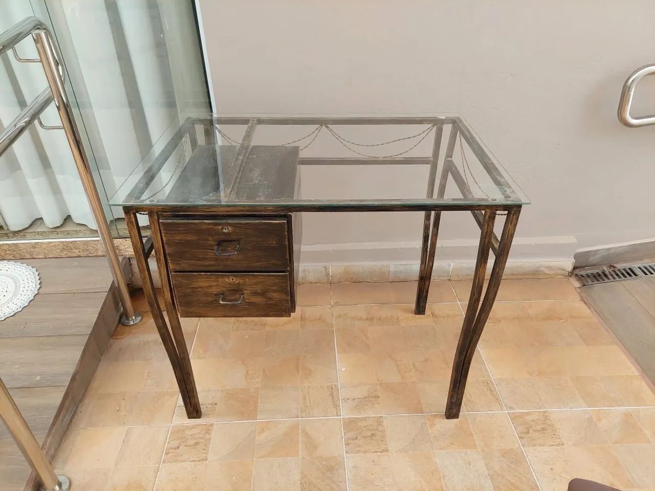 Mesa e cadeira em alumínio - Foto 4