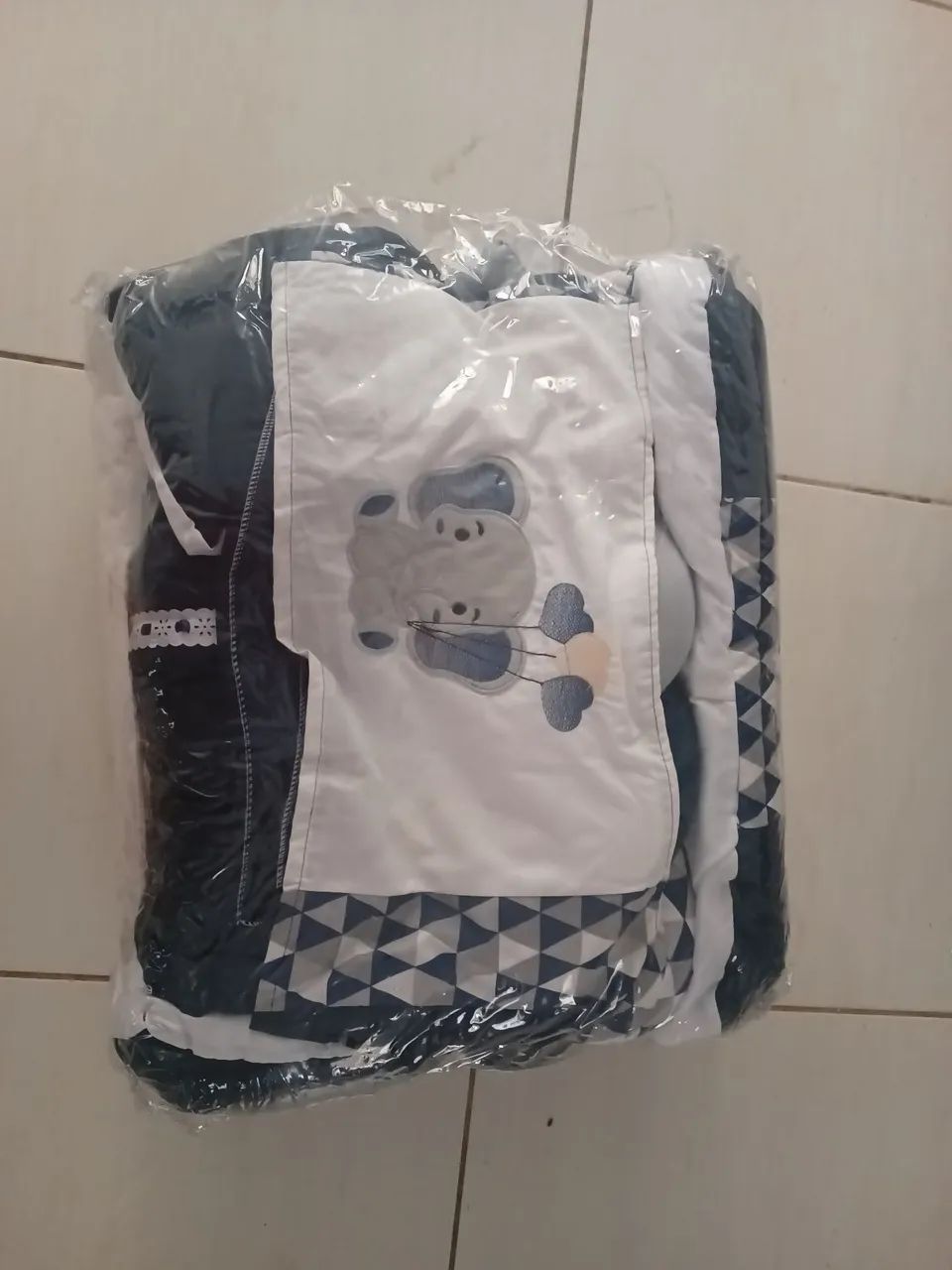 Kit de berço menino azul marinho 