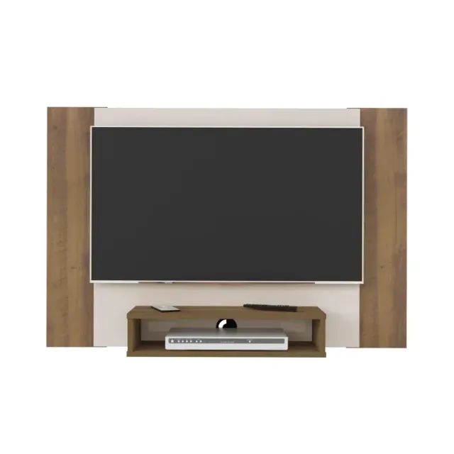 Painel Cine Pinho Ripado/Off White