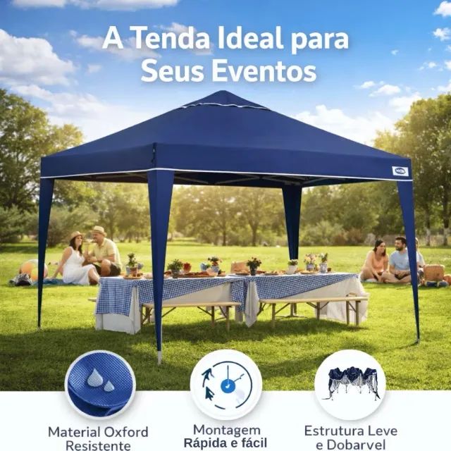 Gazebo Mor Completo Nunca Usado - Foto 3