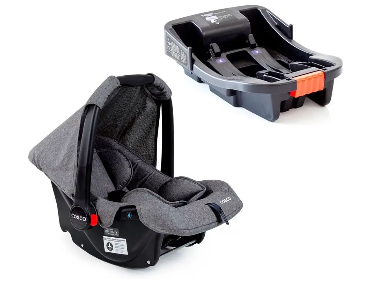 Bebê Conforto Cosco Kids, Wizz, com base, Cinza Mescla conservado