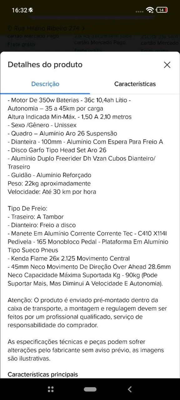 Bicicleta elétrica aro 26 nova - Foto 4