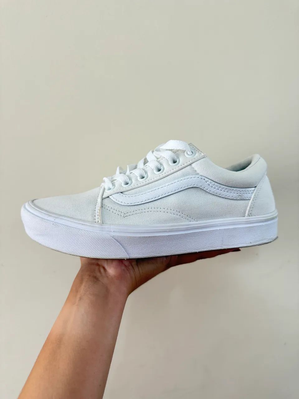 Tênis Masculino Vans Old Skool Comfycush - True White/True
