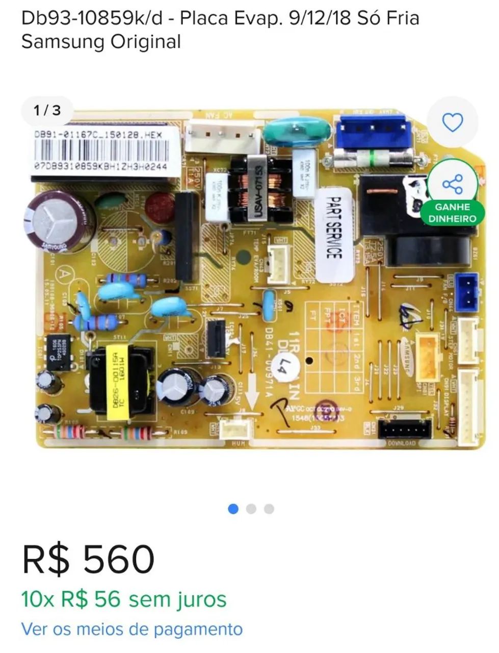 Placa Samsung convencional 9/12/18