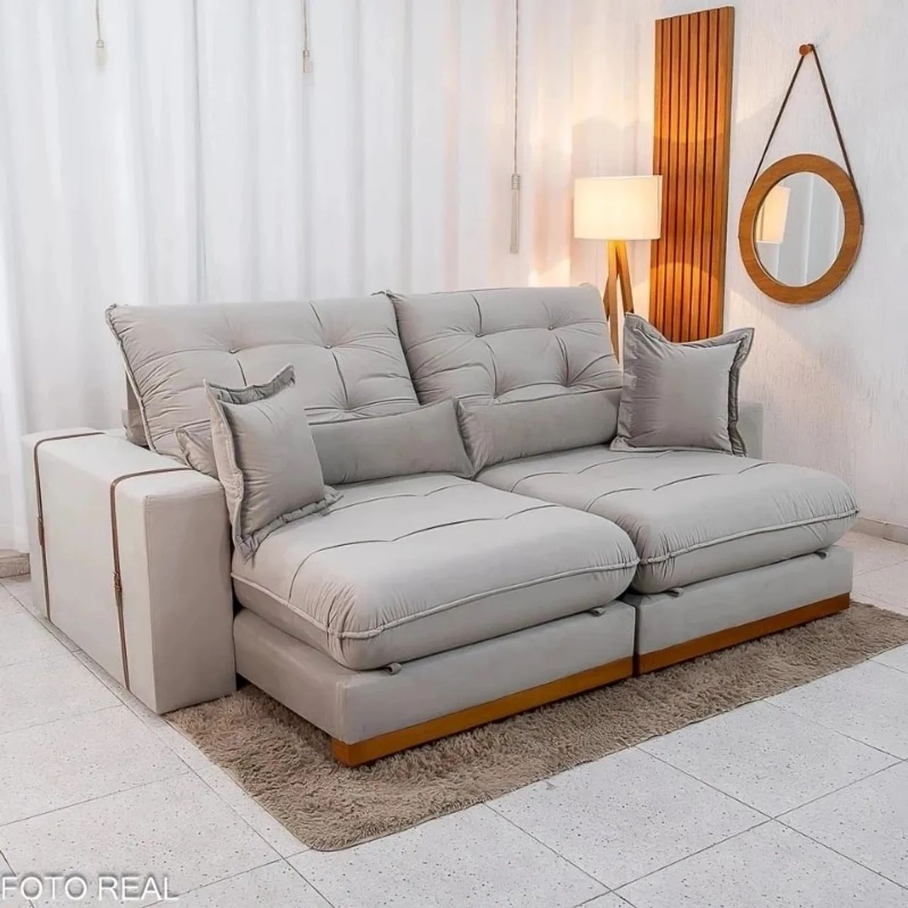 Sofá Retrátil Reclinável Toronto 2.50m Veludo- D33 e Molas Ensacadas Entrega Rápida - Foto 2