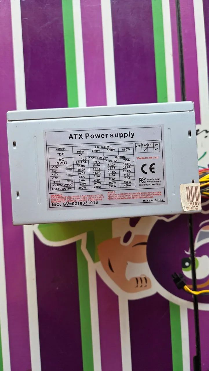 Fonte ATX computador 400w - Foto 2