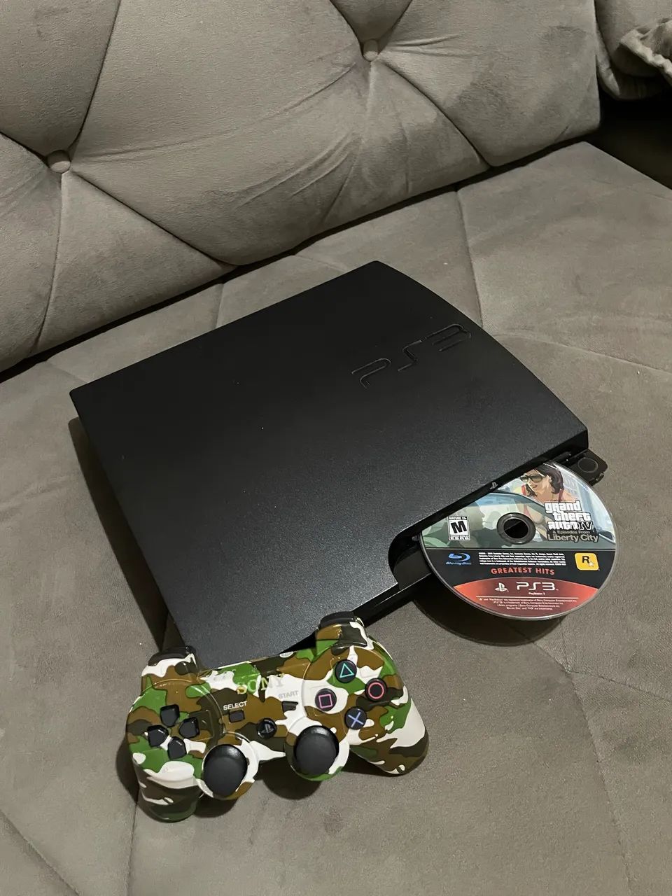 PS3 Slim desbloqueado com controle  - Foto 4