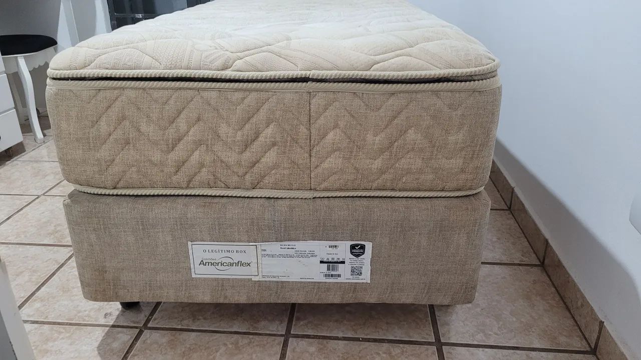 CAMA BOX SOLTEIRO AMERICANFLEX + COLCHÃO DE MOLAS ENSACADAS - Foto 4