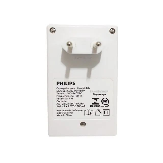 Carregador De Pilhas AA E AAA Philips Bivolt Original - Foto 3