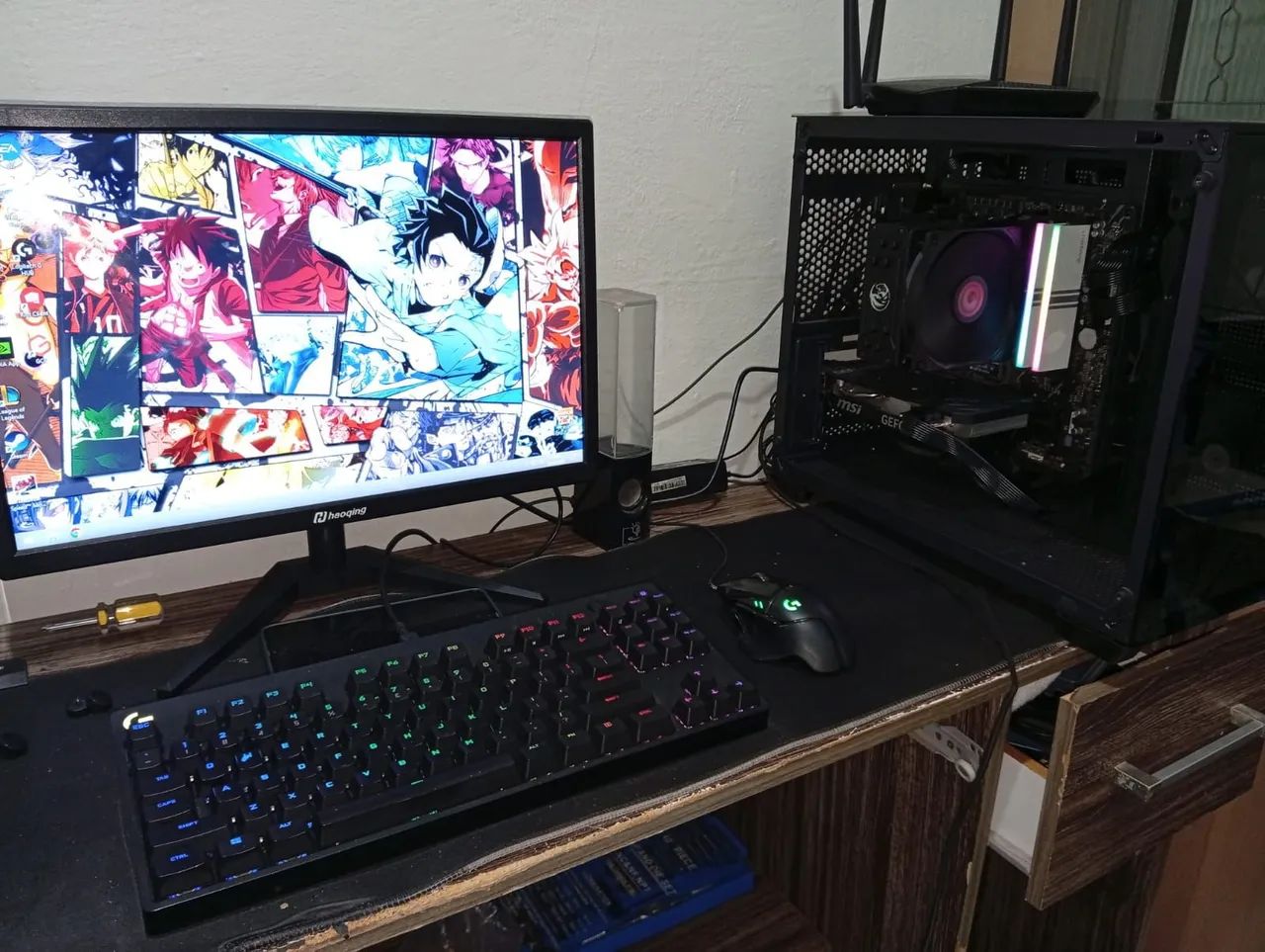 Título do anúncio:* PC Gamer RTX 4060 + Ryzen 5 5600X + Kit Logitech