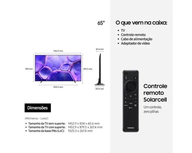 Smart TV Samsung 65? UHD 4K U8600F   - Foto 2