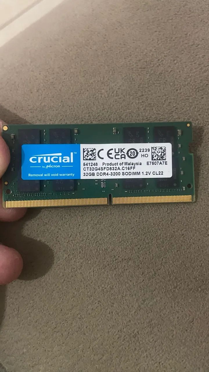 64GB de ram 3200 MHZ de notebook  - Foto 3