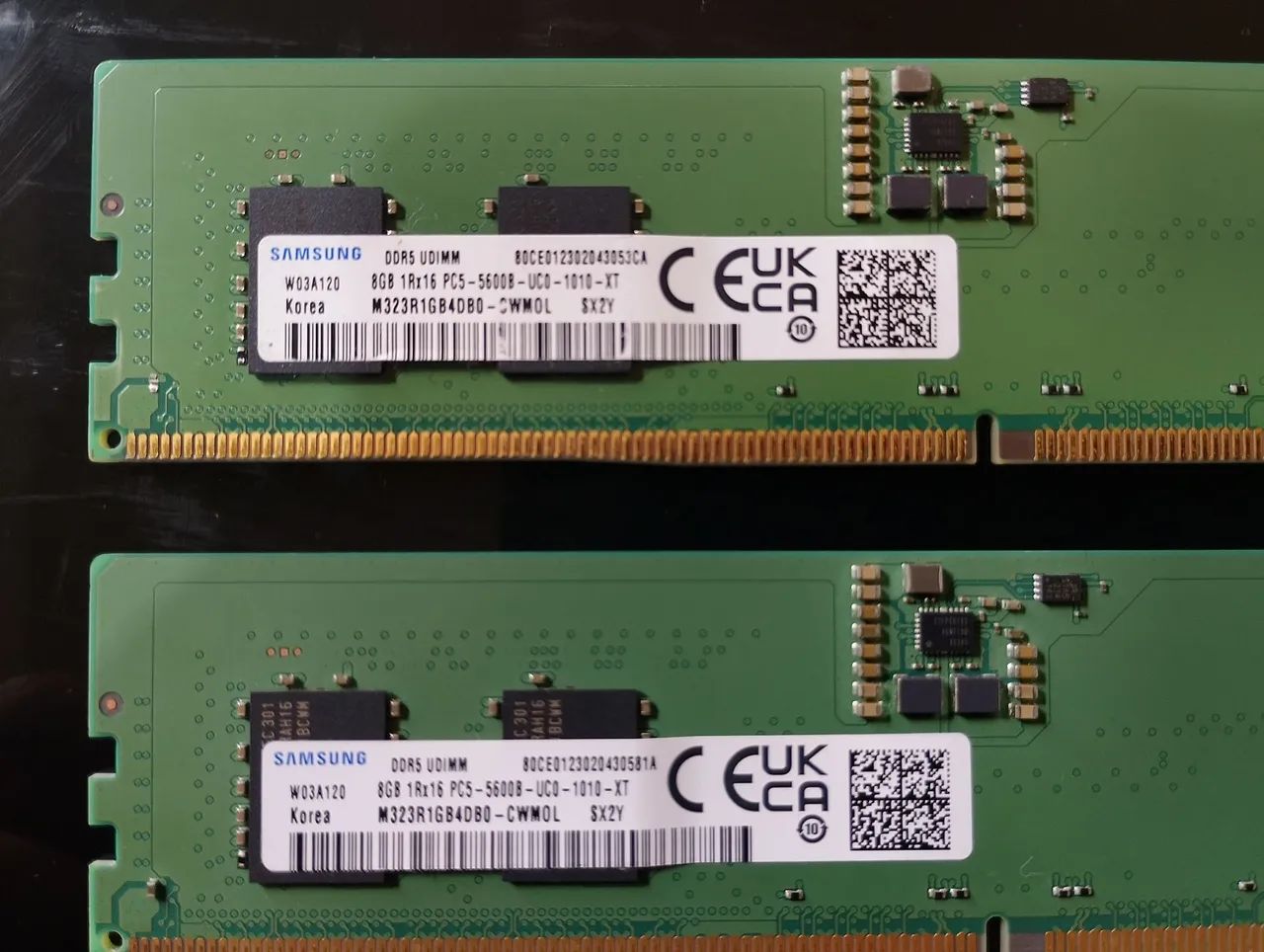 メモリSamsung DDR5 8GB 1Rx16 pc5 5600B ×2 Memória Samsung - PC - DDR5 - 8Gb 5600hz (2 Unidades) - Memória