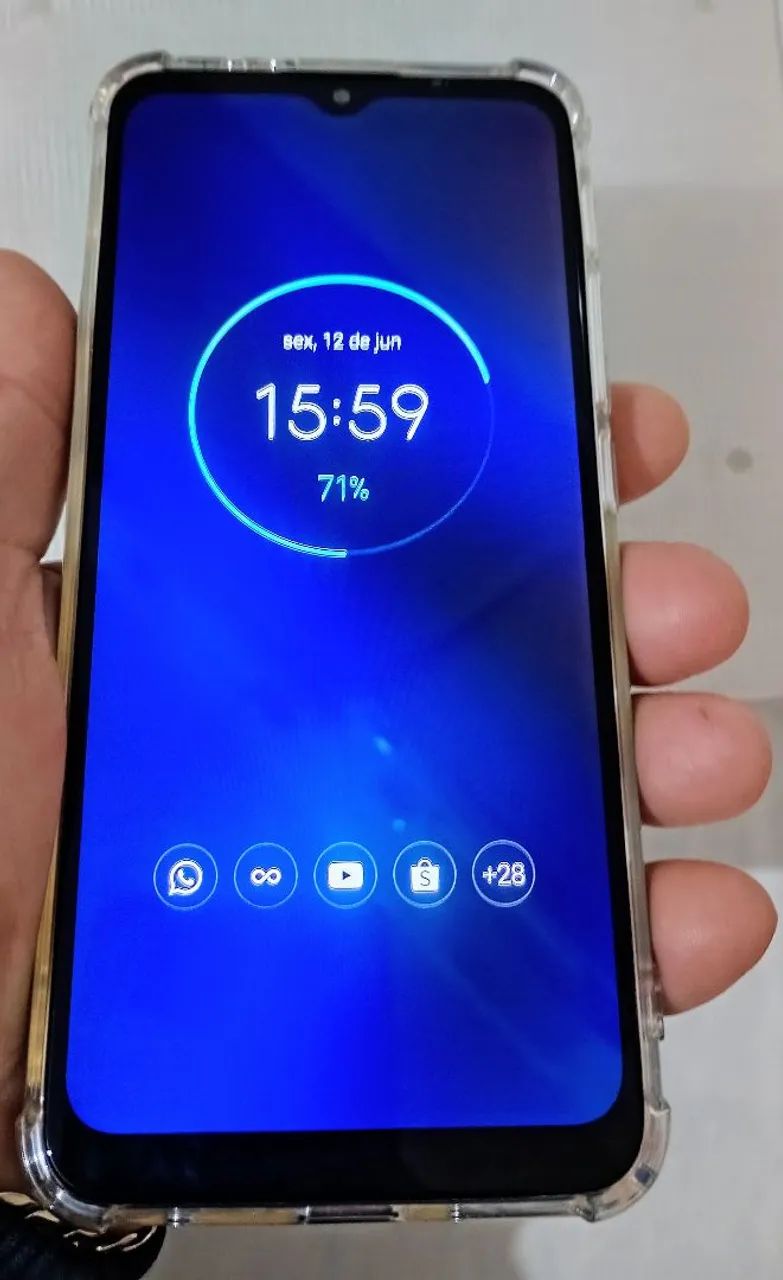 Moto E7 Plus , 64Gb , desbloqueio digital e facial , Funcionando Perfeitamente - Foto 3