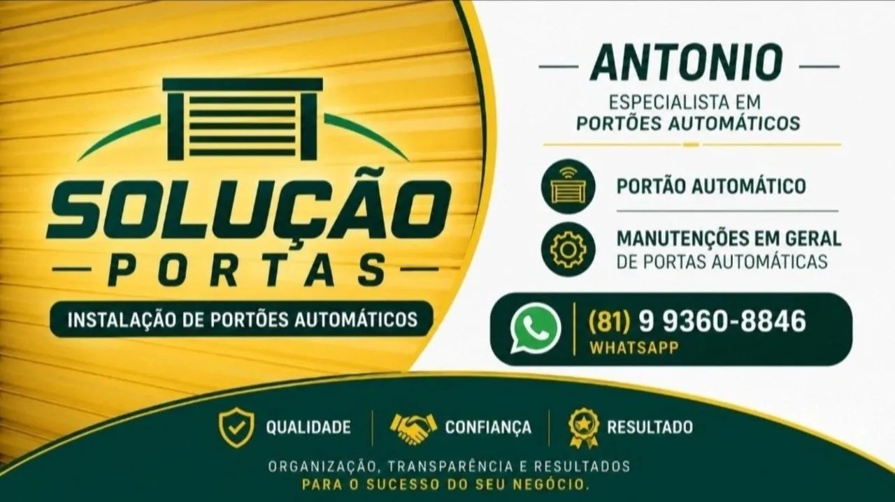 Trabalhamos com instalação e manutenção de portas automáticas
