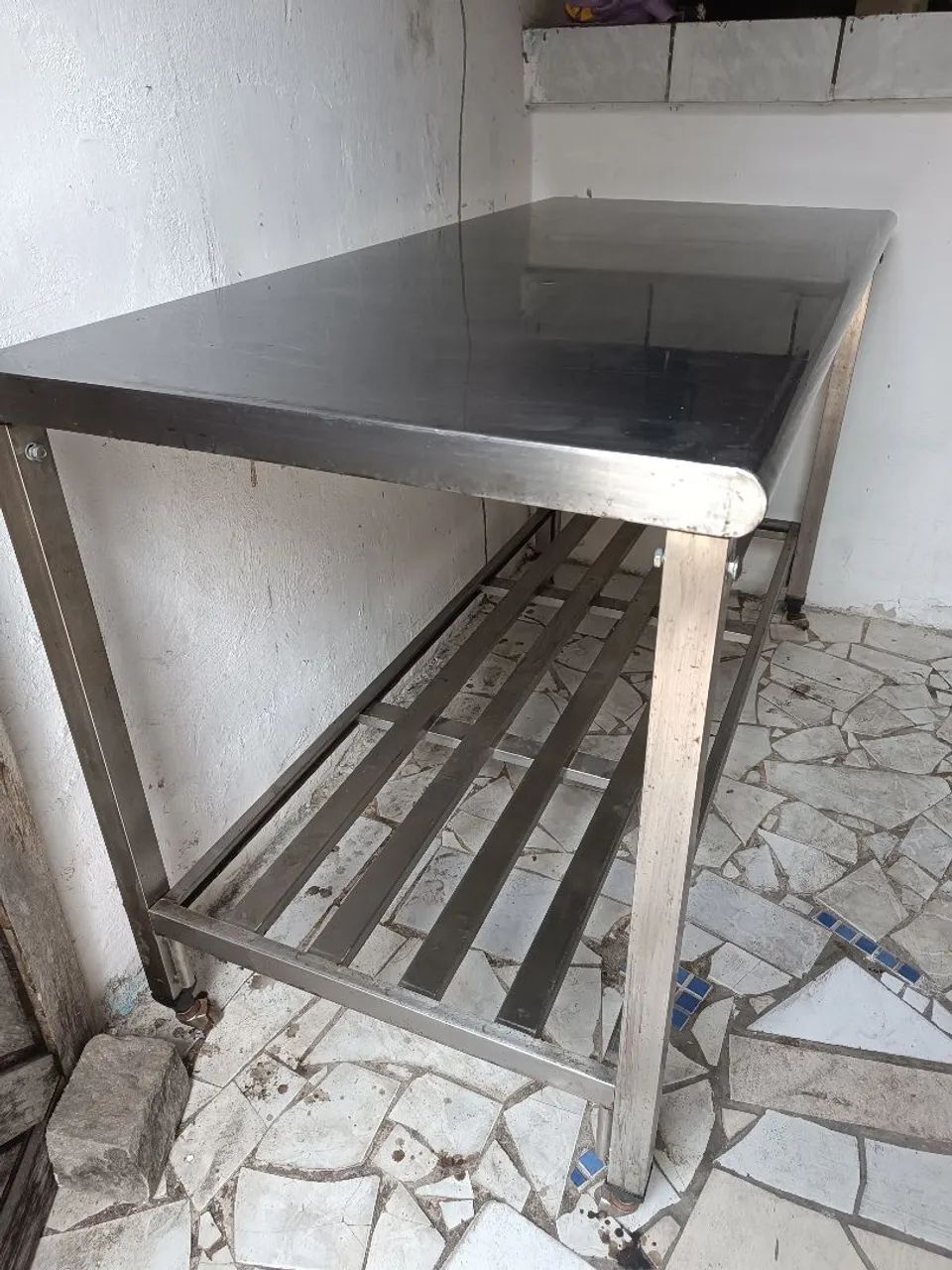 Mesa / Bancada Inox 304 (Dois níveis)