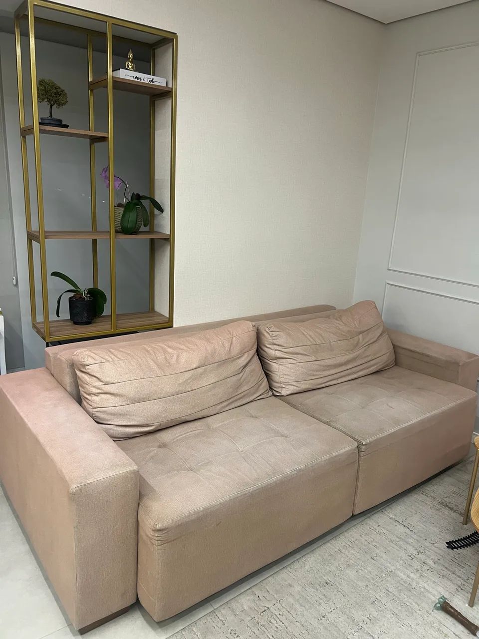 Sofá retrátil 4 lugares Marrom  - Foto 4