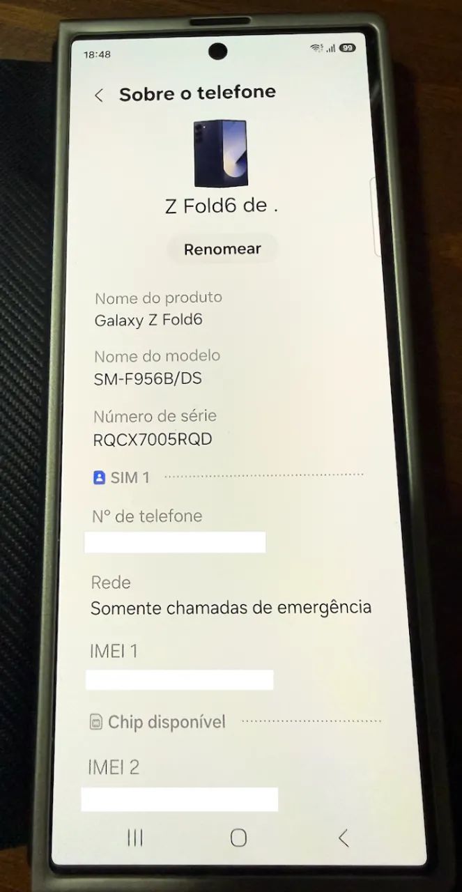 CELULAR SAMSUNG GALAXY Z FOLD 6 SM F956B/DS 512 - Foto 2