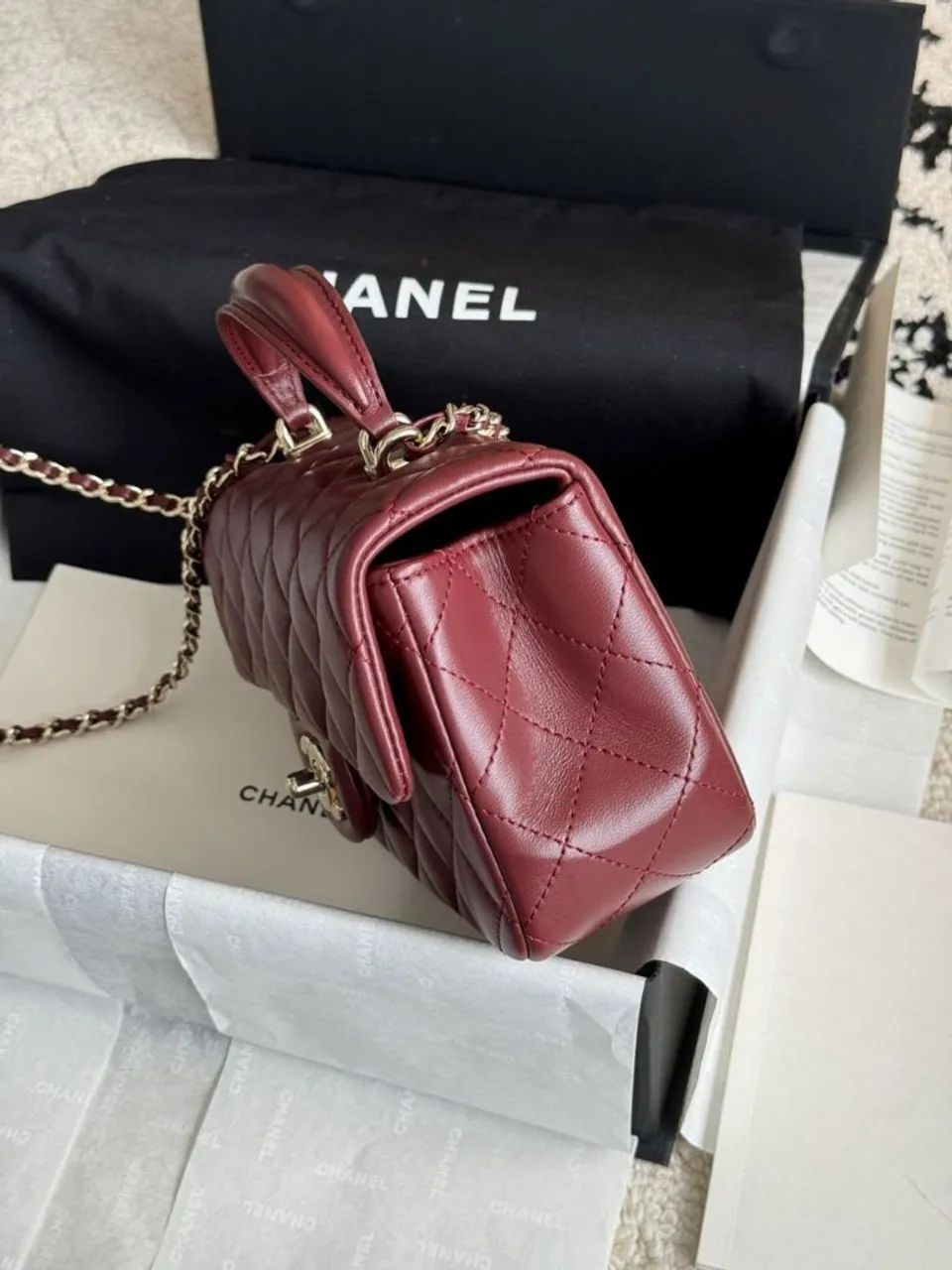 Bolsa em couro Chanel - Foto 3