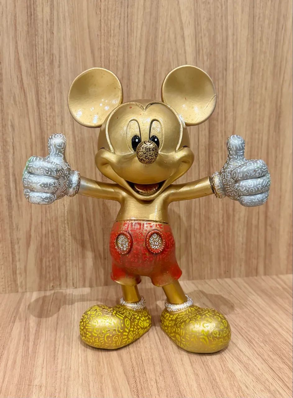 Peça Decorativa Gold Mickey Customizado